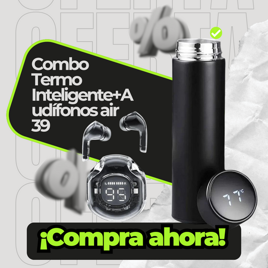 Combo Termo Inteligente+Audífonos air 39